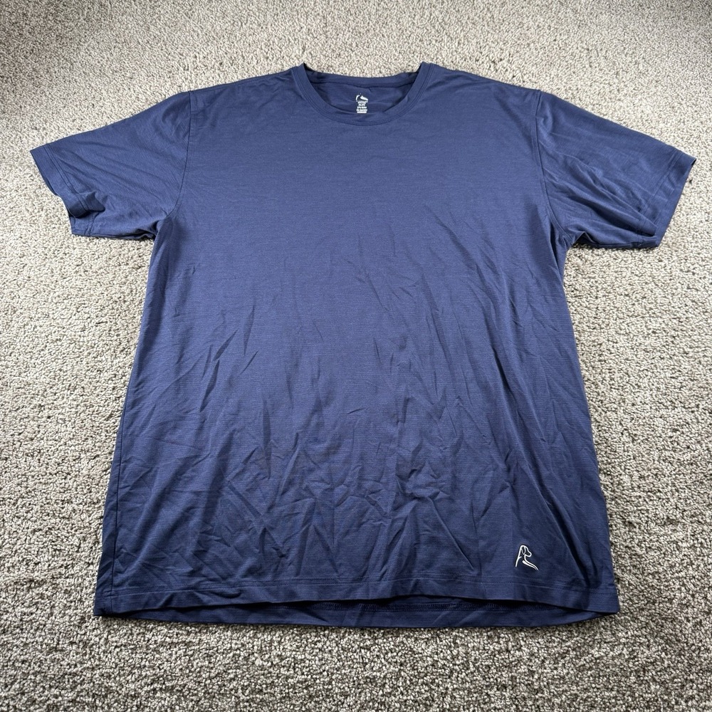 Rhoback Shirt Mens XXL Blue Short Sleeve Athletic Lightweight‎ Active Tee Shirt